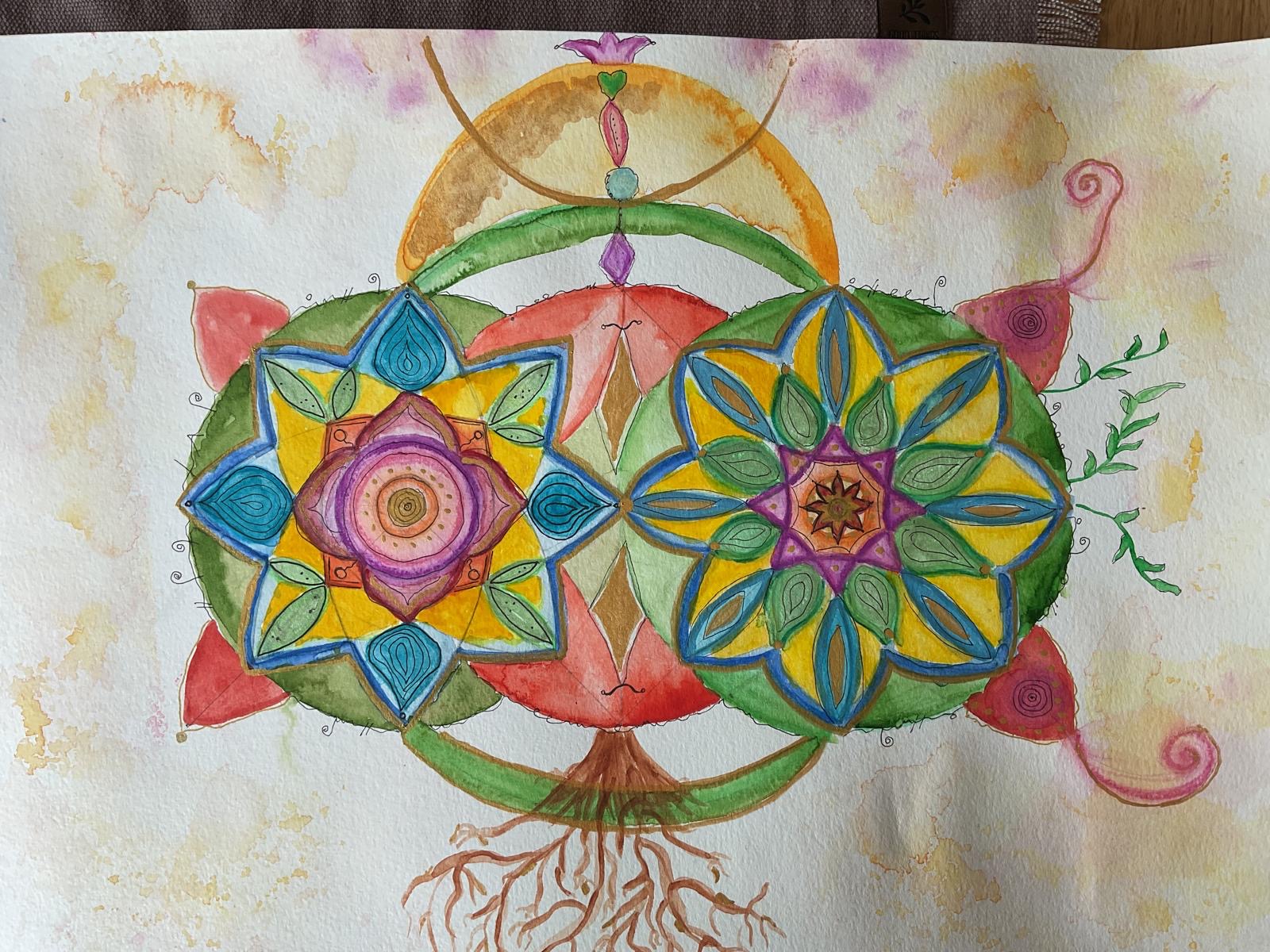 Teilnehmerarbeit Alignment Cirsle mit Maria Friese heilige Geometrie